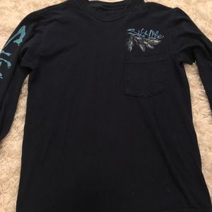 salt life long sleeve tee with back design